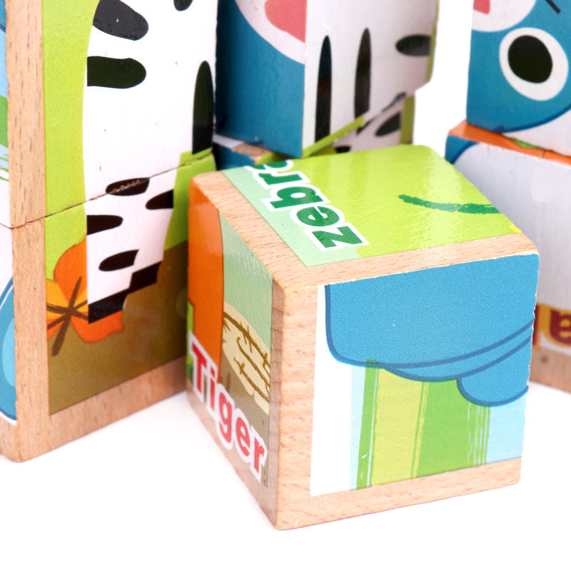 Wooden Jigsaw 3D Puzzle Six-face Picture