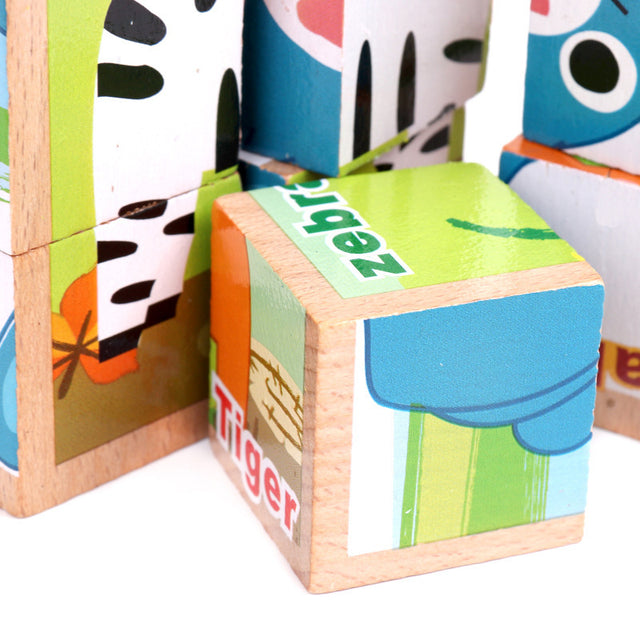 Wooden Jigsaw 3D Puzzle Six-face Picture