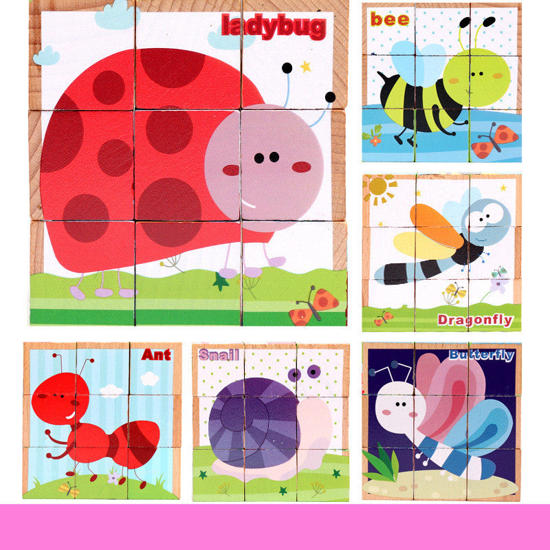 Wooden Jigsaw 3D Puzzle Six-face Picture