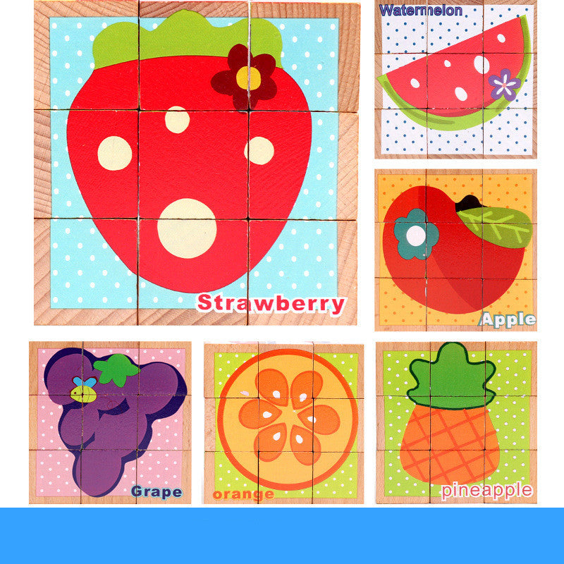 Wooden Jigsaw 3D Puzzle Six-face Picture