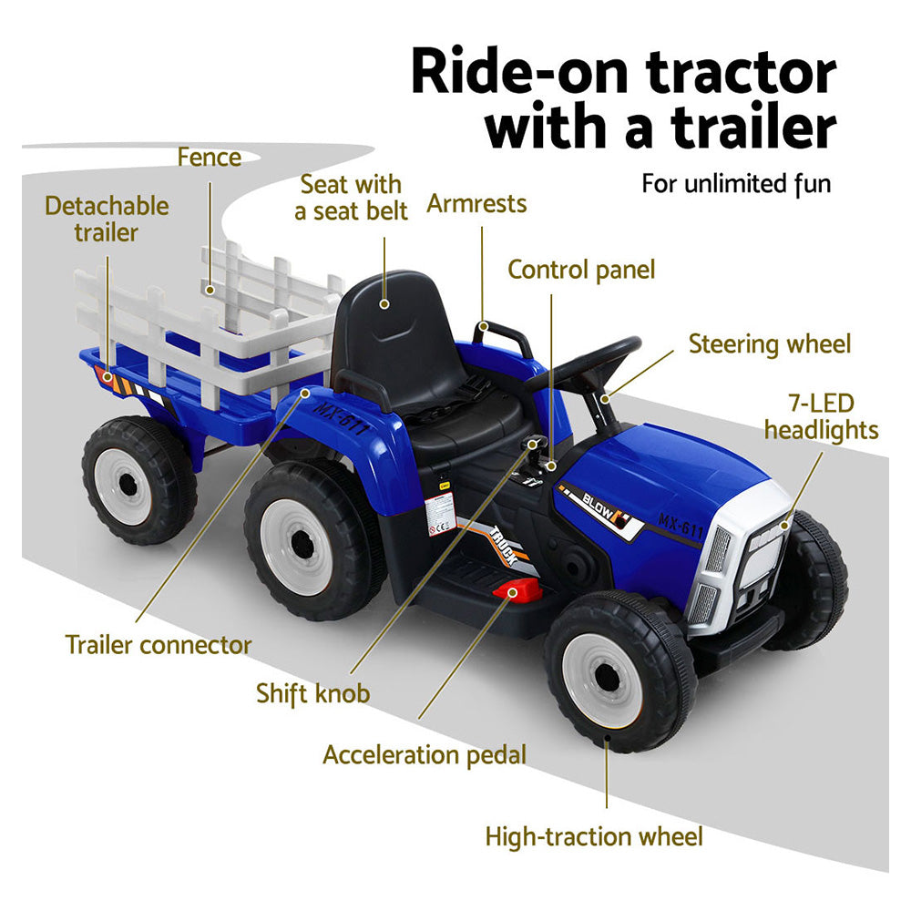 Ride Onr Tractor 12V Blue